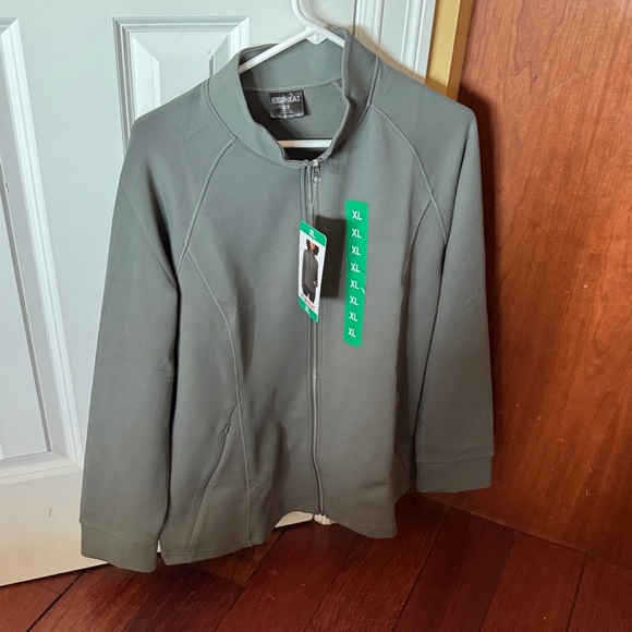 Green Zip-Up Jacket 32 Heat Ladies XL NWT - Picture 1 of 6